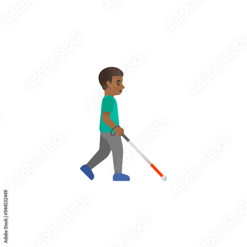 Person with White Cane Emoji
