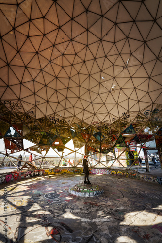 Obraz na płótnie Teufelsberg Military Radar in Berlin, Germany, April 2023 w salonie
