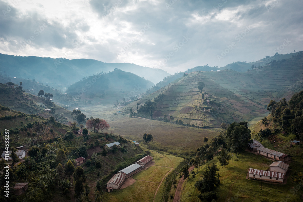 Early morning mist in the Uganda Highlands