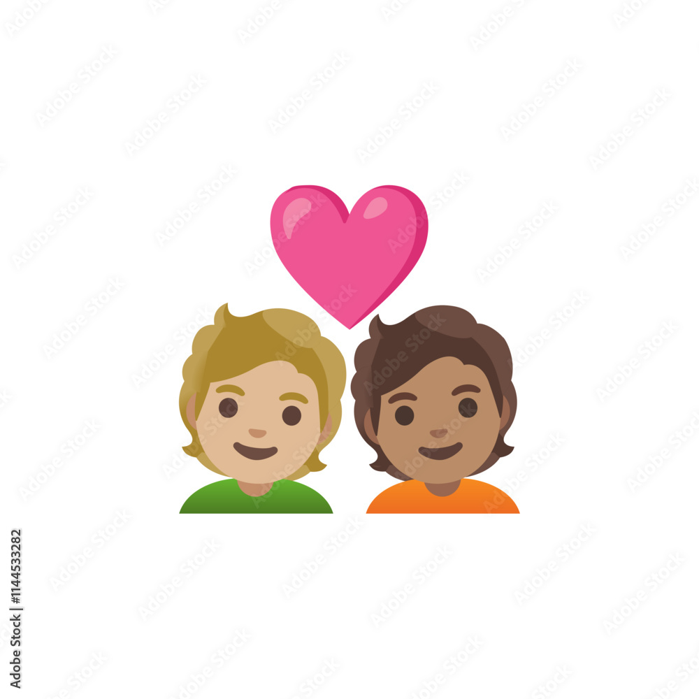 Couple with Heart Emoji (Alternate Diverse Pair)
Couple with Heart Emoji (Alternate Diverse Pair)