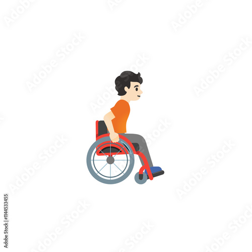 Person in Manual Wheelchair Emoji
