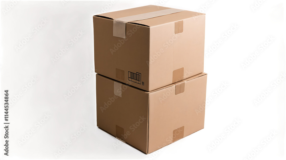 Obraz premium Cardboard boxes are essential for shipping, storage, and delivery needs, offering durability and protection.