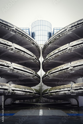 Obraz na płótnie Brutalist Architecture in Suburban Paris w salonie