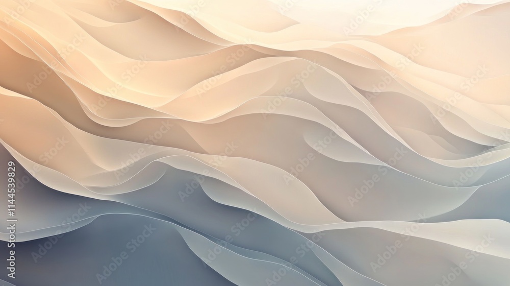 Obraz premium Abstract wavy beige and grey background.