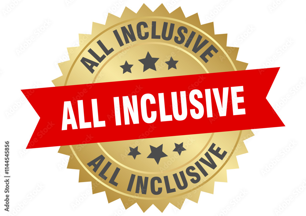 ALL INCLUSIVE label, sign ALL INCLUSIVE label, sign