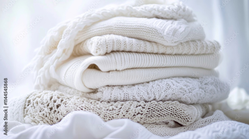 Realistic set of white clothes stack isolated on transparent background. Vector illustration of clean laundry. Piles of fresh ironed male and female cotton shirts, sweaters, turtlenecks and blouses Realistic set of white clothes stack isolated on transparent background. Vector illustration of clean laundry. Piles of fresh ironed male and female cotton shirts, sweaters, turtlenecks and blouses