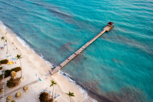 Obraz na płótnie Turquoise White Beach in Dominican Republic w salonie