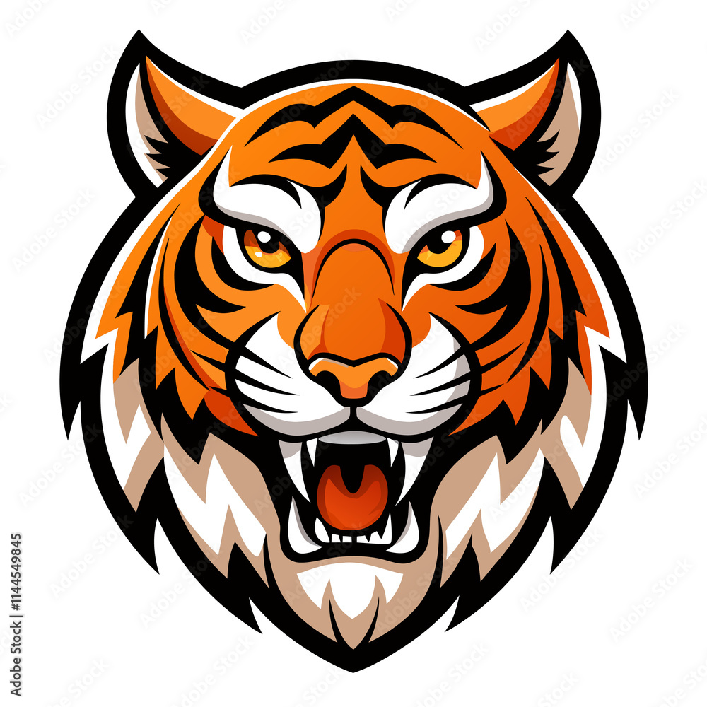 Tiger head mascot logo vector design Tiger head mascot logo vector design