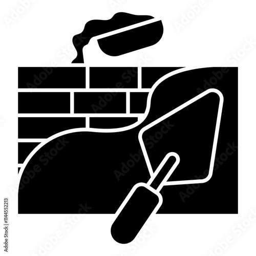 Modern design icon of brick wall