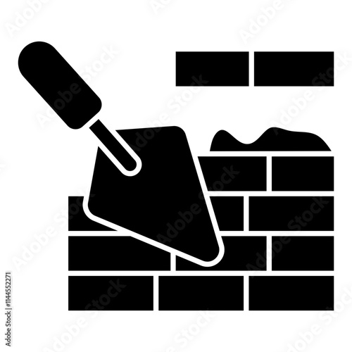Modern design icon of brick wall