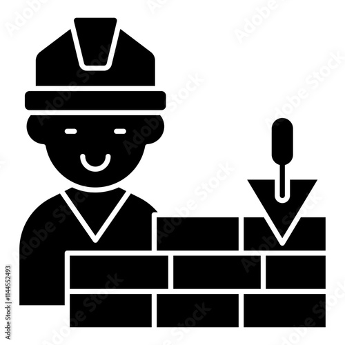 Modern design icon of brick wall