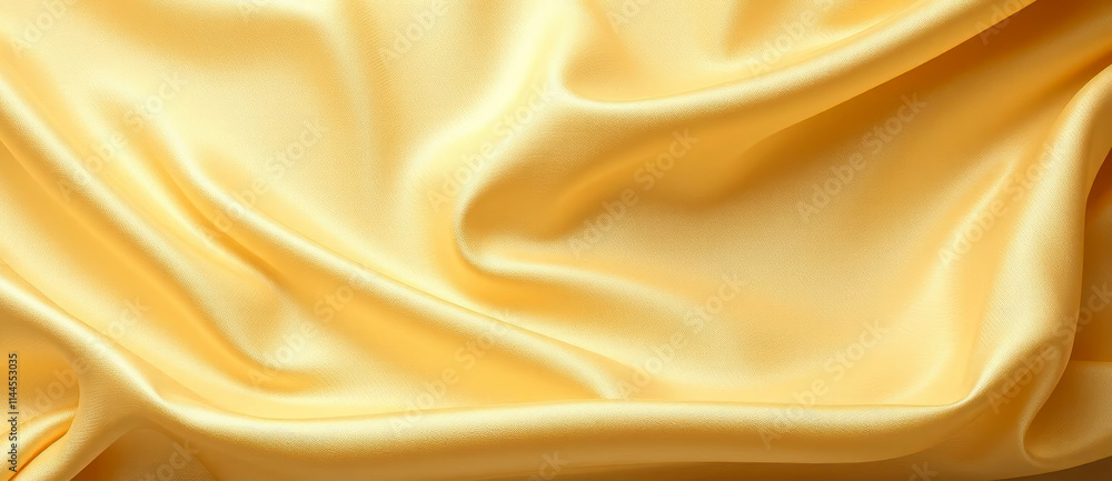 Fototapeta premium Artistic textile background featuring soft folds and a glossy, light-catching surface, creating a refined and stylish appearance for fashion and creative visuals.