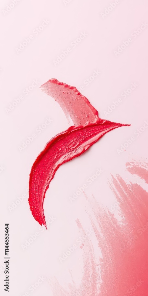 Abstract red lipstick smudge wave texture, square format, graphic design,make-up Abstract red lipstick smudge wave texture, square format, graphic design,make-up