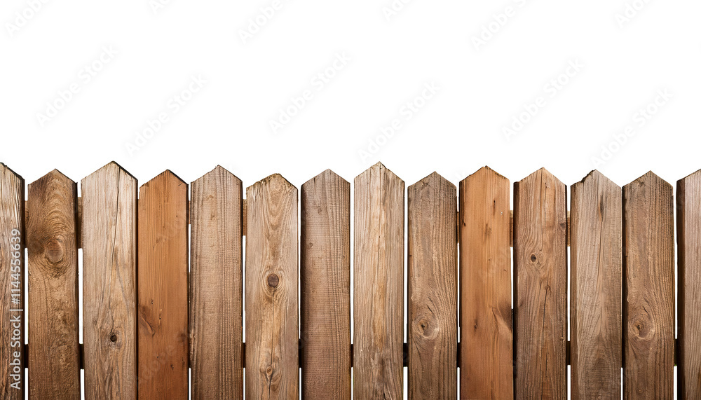 Wooden fence with transparent background Wooden fence with transparent background