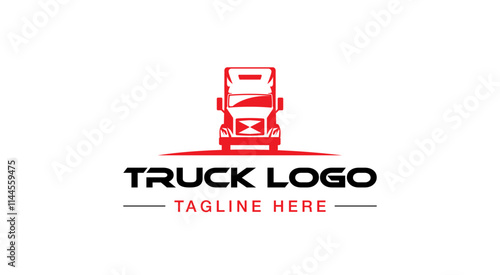 Truck Logo vector template. Transport logo. Truck front view logo vector.