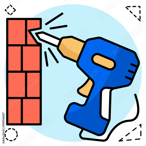 Premium download icon of drilling machine