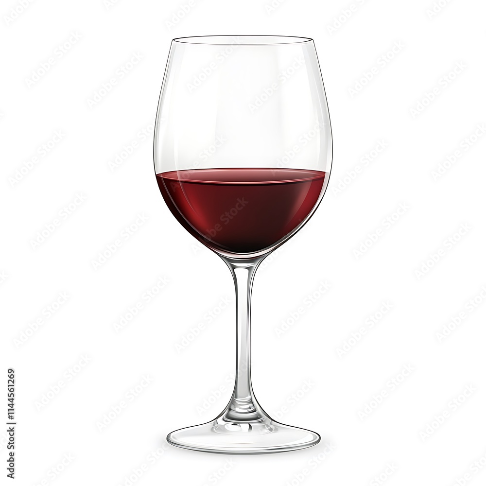 Wine Glass Isolated on White Background Wine Glass Isolated on White Background