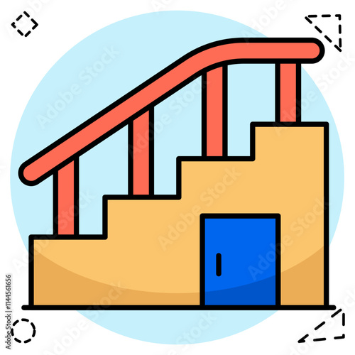 Trendy vector design of stairs