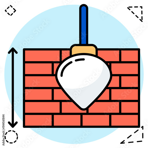 A trendy vector design of plumb bob