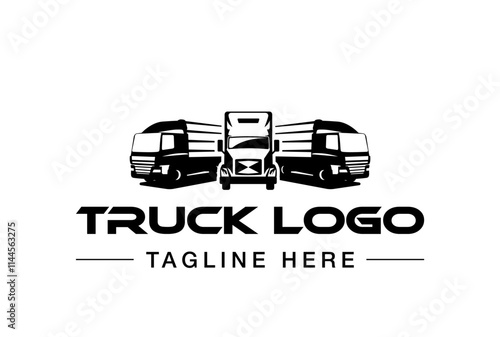 Truck Logo vector template. Transport logo. Truck front view logo vector.