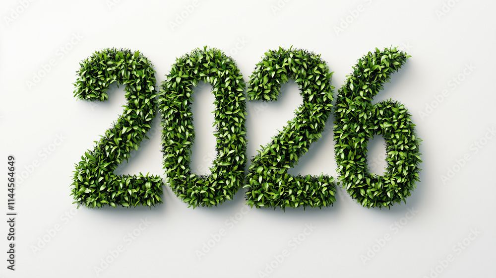2026 new year number from leaves 2026 new year number from leaves