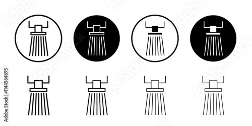 ceiling spotlight icon Flat outline fill set collection