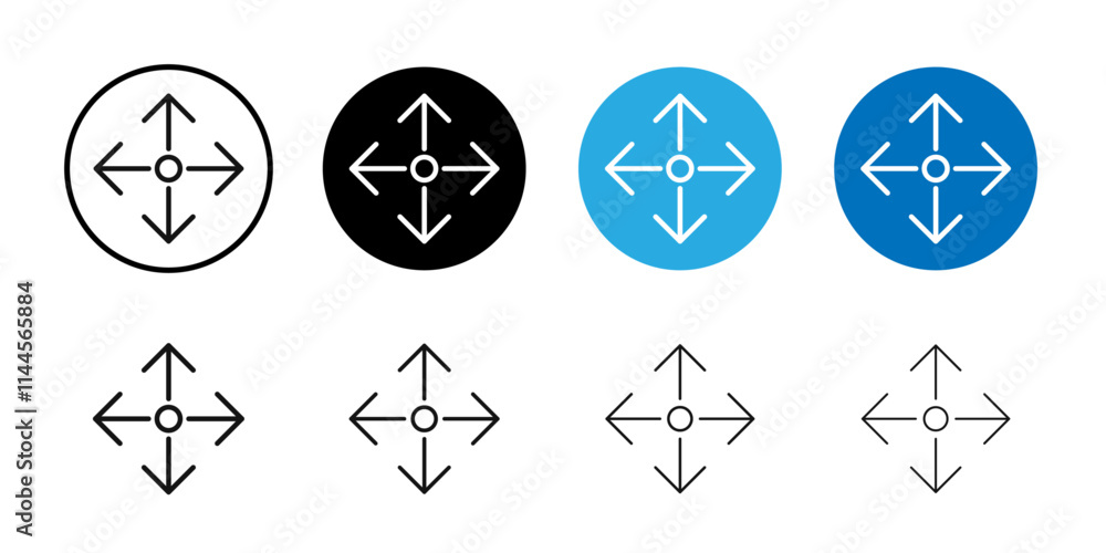 Cursor move icon Flat outline fill set collection Cursor move icon Flat outline fill set collection