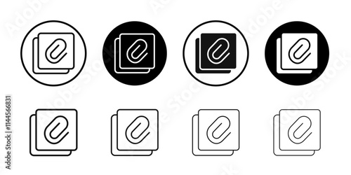 Enclosure icon Flat outline fill set collection