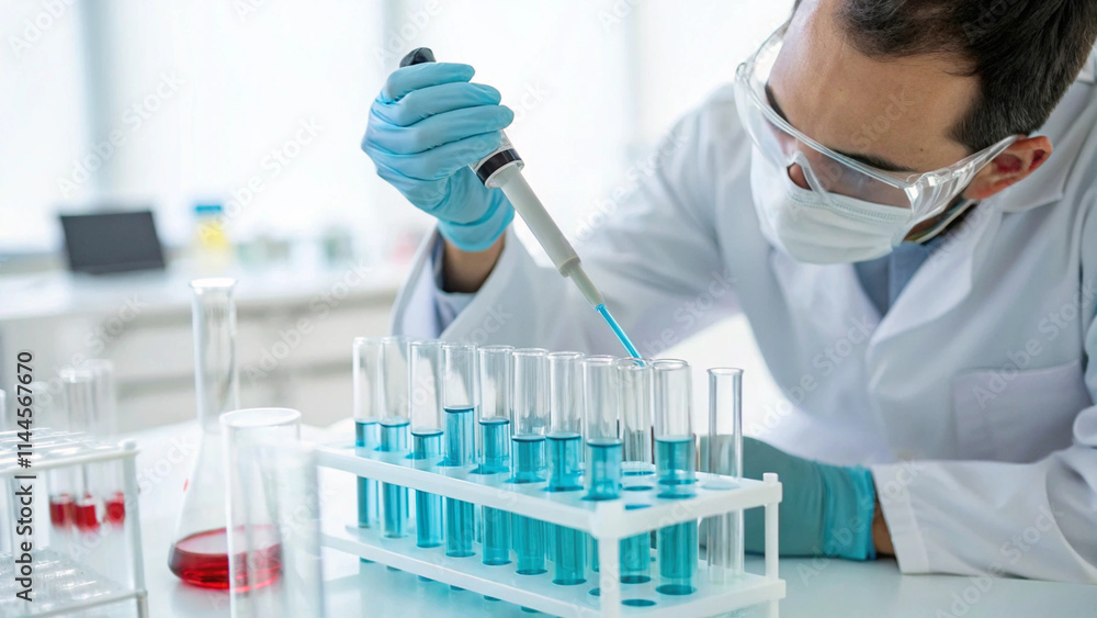 Fototapeta premium scientist working in laboratory