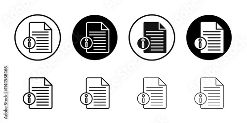 Help desk info page icon Flat outline fill set collection