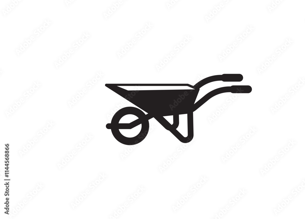 WheelBarrow vector on white background. WheelBarrow vector on white background.