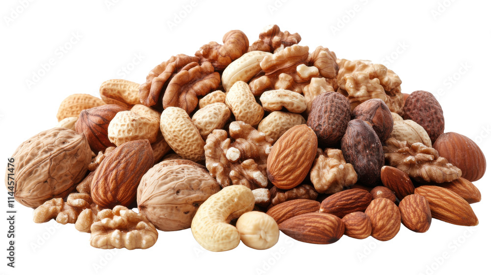 nuts and dried fruits isolated on white background nuts and dried fruits isolated on white background