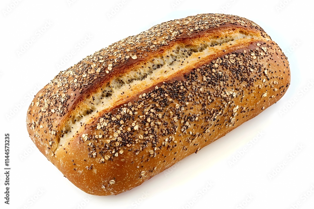 Natural fresh bread on a white background Natural fresh bread on a white background