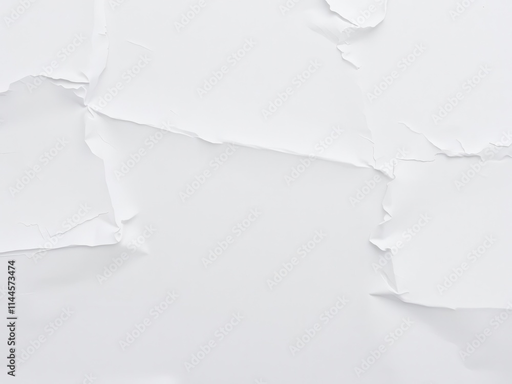 Close-up of textured white paper with visible fibers and wrinkles, abstract, document, texture Close-up of textured white paper with visible fibers and wrinkles, abstract, document, texture