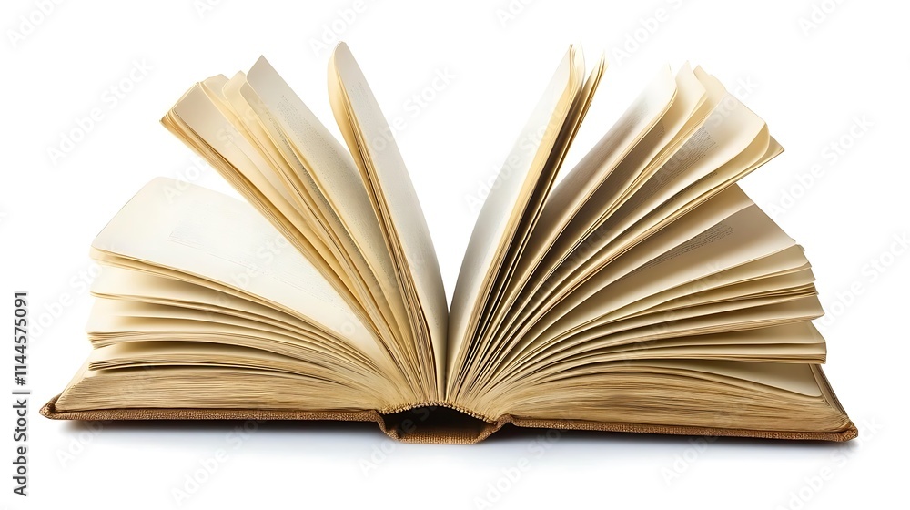 Open book turning pages, centered shot, photo mockup.. AI Generated Open book turning pages, centered shot, photo mockup.. AI Generated