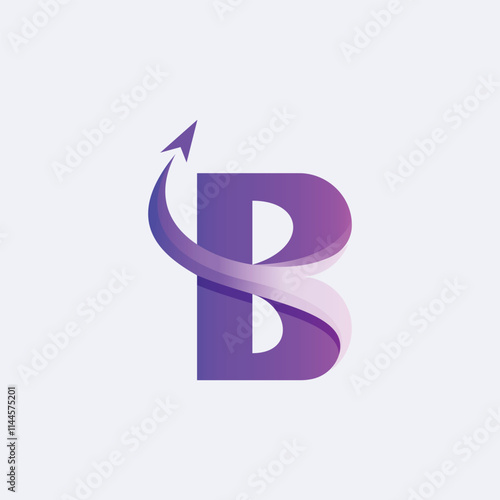 Modern, vibrant purple B logo with a dynamic arrow.