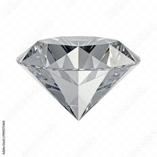 Abstract 3d diamond stone in triangle or round style isolated on white background