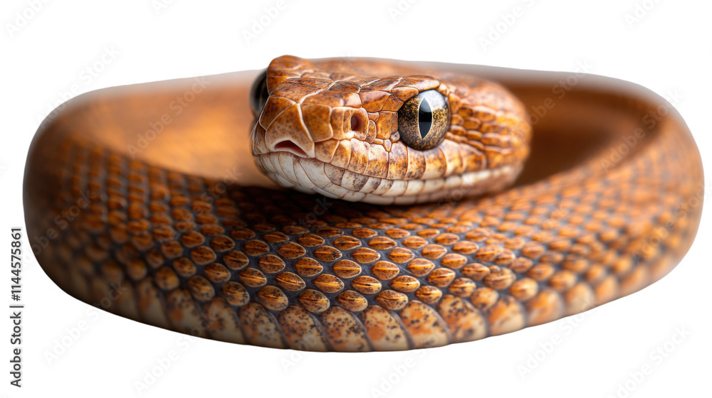 Fototapeta premium close up of a python isolated on white background