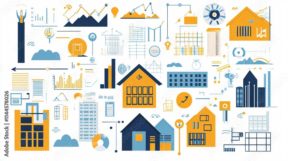 Urban House Vector Illustration Set for Architectural Design and Business Use Urban House Vector Illustration Set for Architectural Design and Business Use