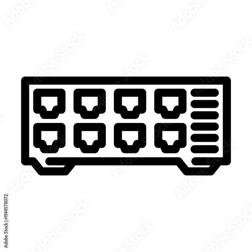 network switch data center line icon vector. network switch data center sign. isolated contour symbol black illustration