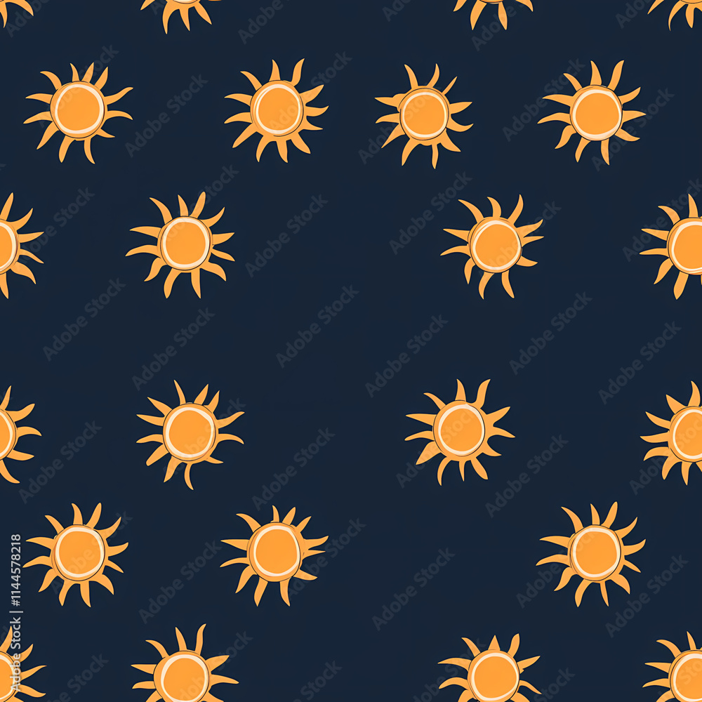Vibrant Sunshine Seamless Pattern Design: Bright and Cheerful Art Vibrant Sunshine Seamless Pattern Design: Bright and Cheerful Art