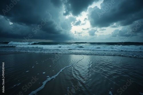 Captivating Stormy Seascape: Perfect for Wall Art, Home Decor, or Calming Backgrounds. photo