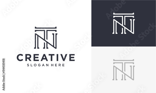 Photos initial tn vector logo
