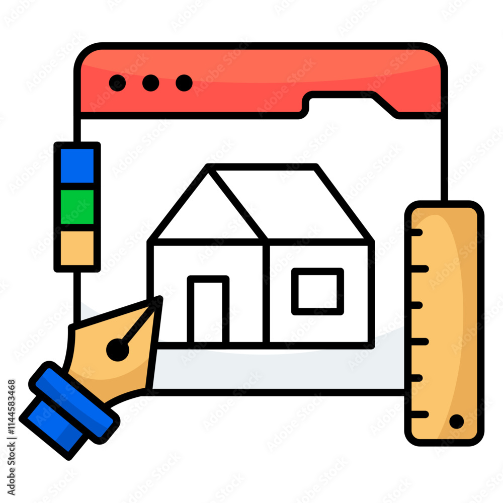 Premium download icon of house plan Premium download icon of house plan