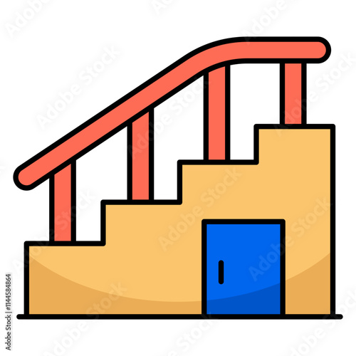 Trendy vector design of stairs