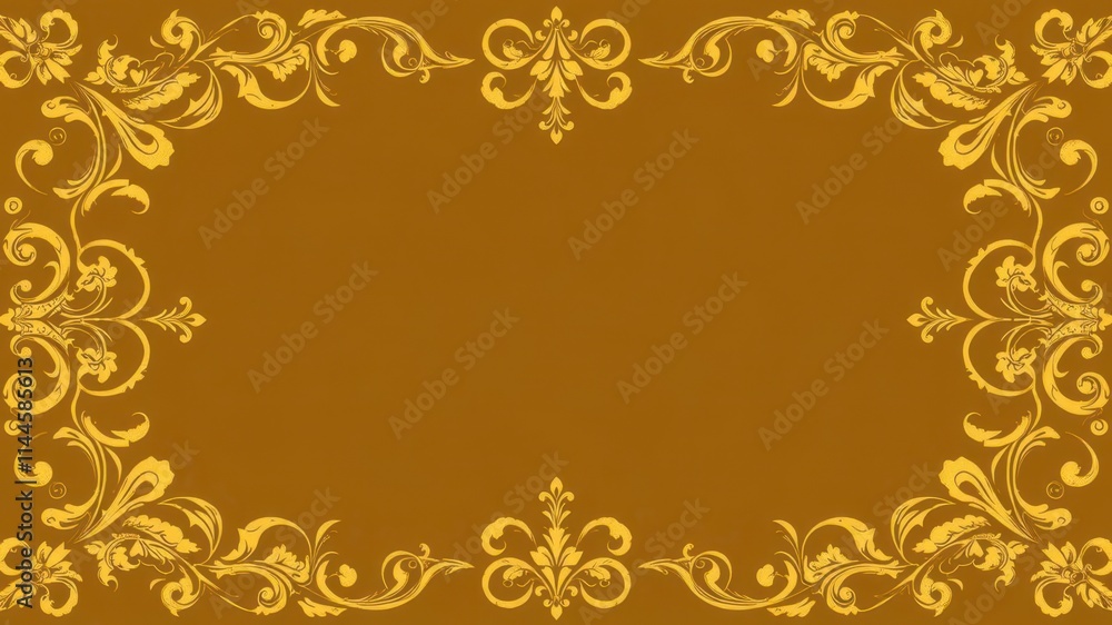 Intricate and ornate baroque wallpaper design with scrolling patterns and floral motifs, background, decorative, wallpaper Intricate and ornate baroque wallpaper design with scrolling patterns and floral motifs, background, decorative, wallpaper