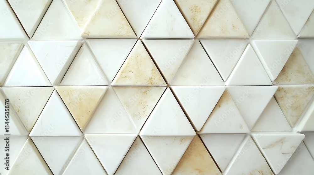 Obraz premium Neutral triangle patterned photo mockup.. AI Generated