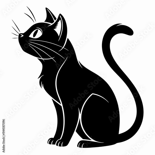 Wallpaper Mural cat black icon vector Torontodigital.ca