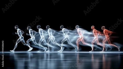Racewalk Competition  Dynamic Runners  Motion Blur  Anatomy  Sport