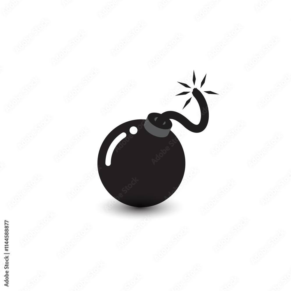 Simple Bomb icon vector illustration on a White background. Flat design style. vector bomb icon, bomb icon. bomb icons and symbols. Simple Bomb icon vector illustration on a White background. Flat design style. vector bomb icon, bomb icon. bomb icons and symbols.